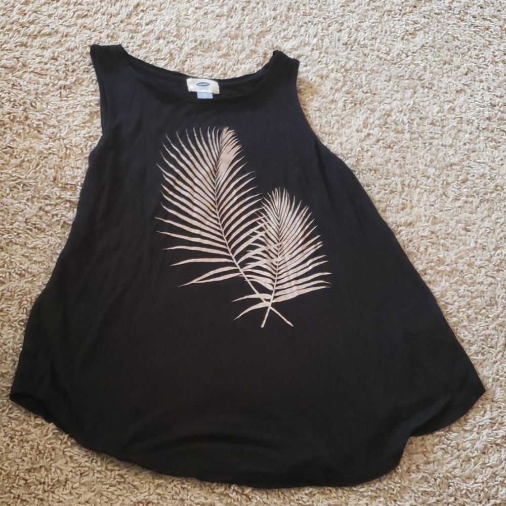 Black Old Navy Tank Feathers